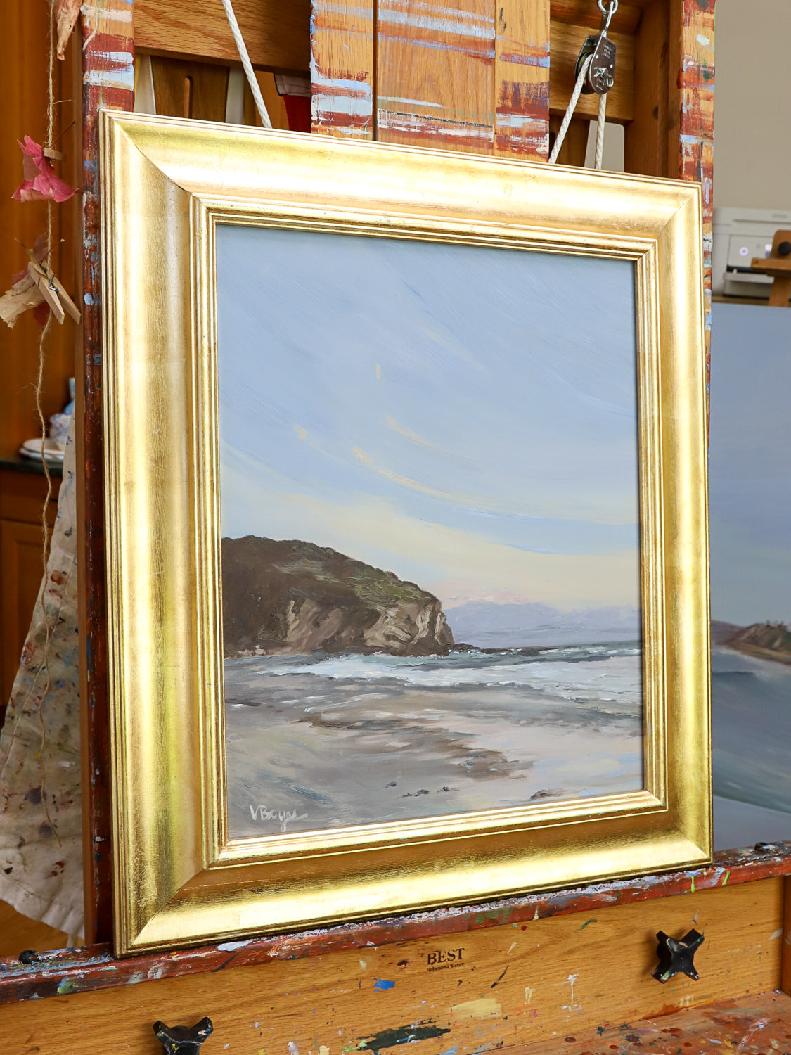 Dusk at Strands- Original Oil Painting by Val Boyes