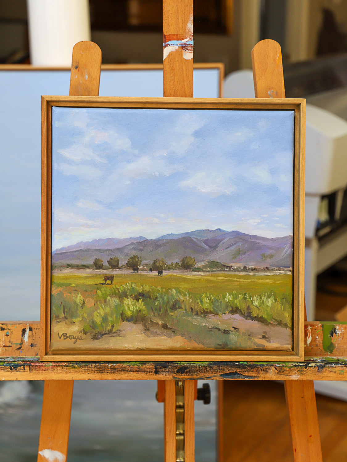 "Heber Pasture" Original Oil Painting by Val Boyes