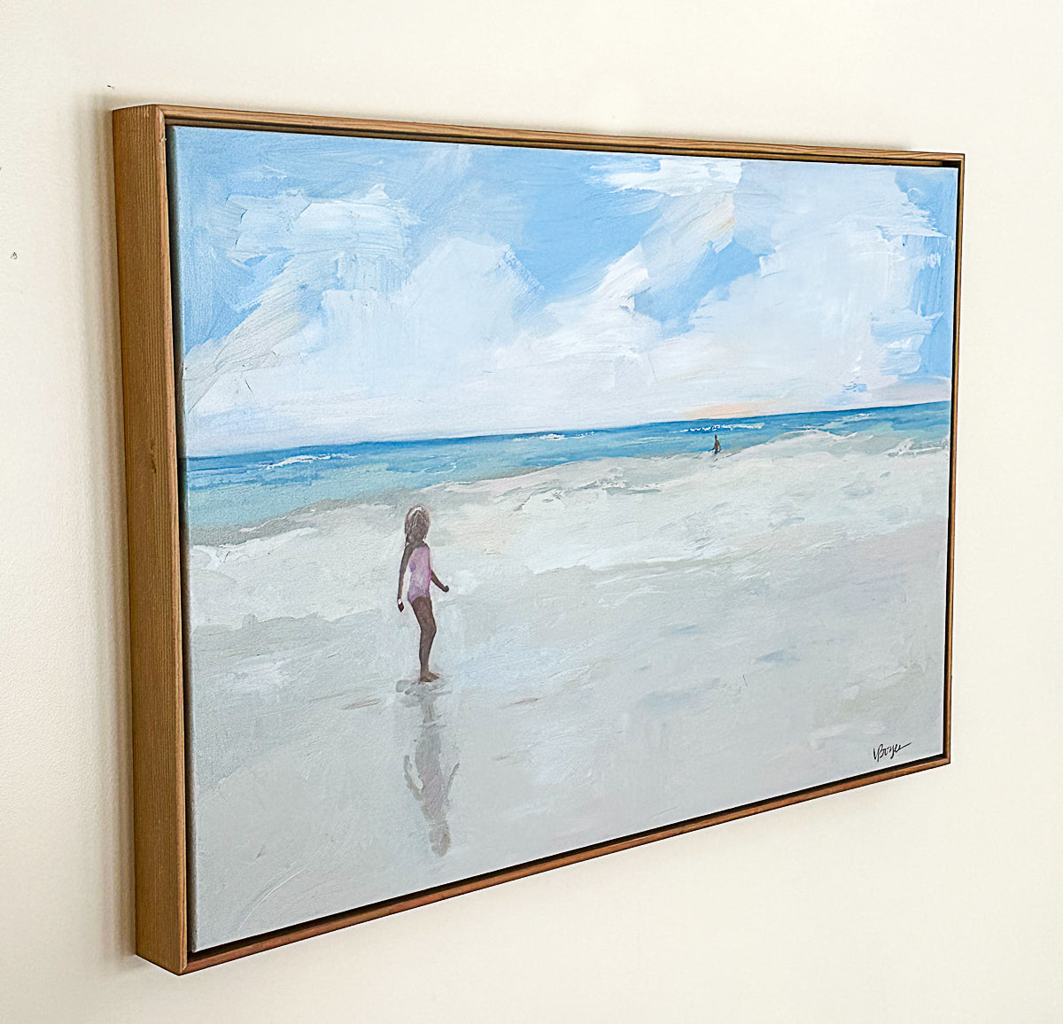 Turning Back-Original Oil Painting by Val Boyes