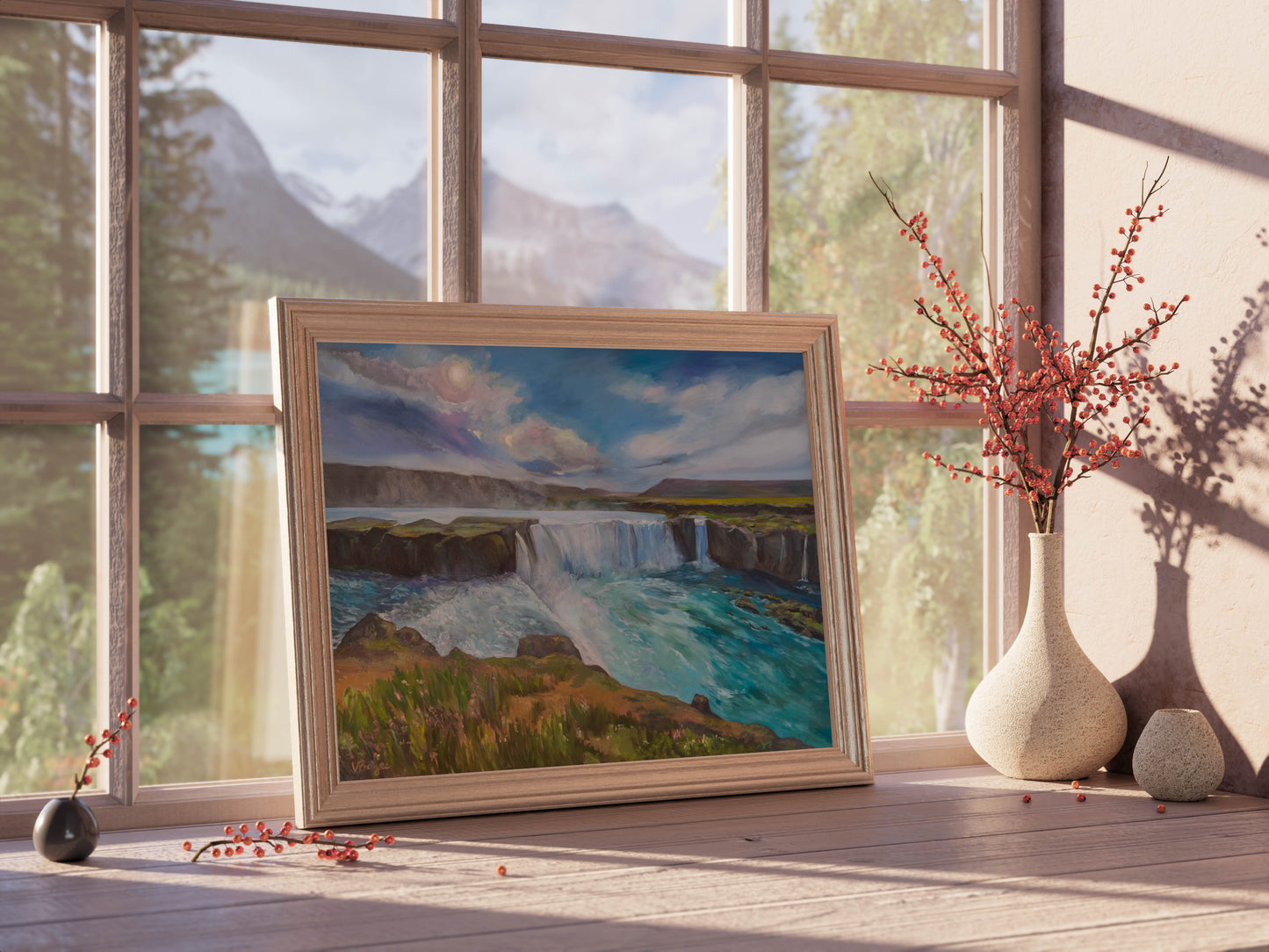 Solace at Godafoss PRINT