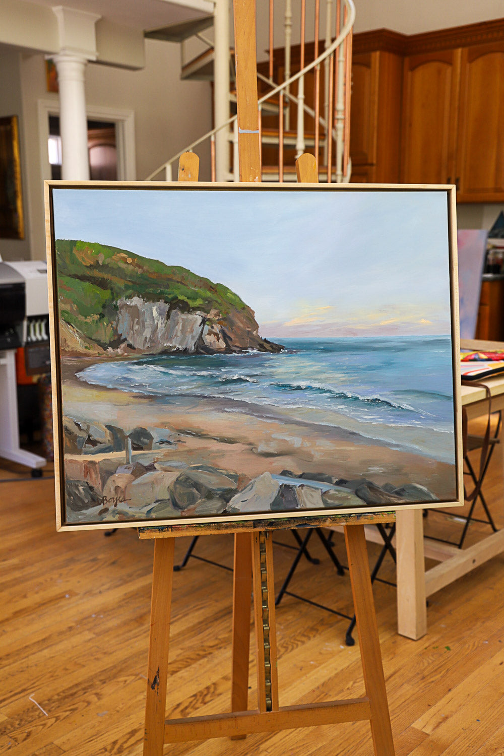 Golden Hour at Strands – Original Oil Painting by Val Boyes