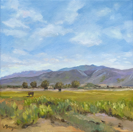 "Heber Pasture" Original Oil Painting by Val Boyes